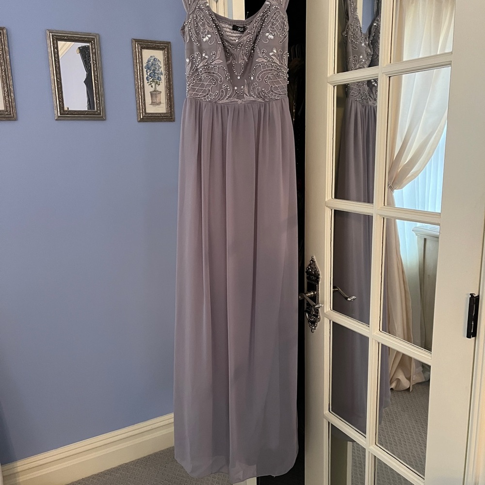 NEW Quiz grey gown with beaded top